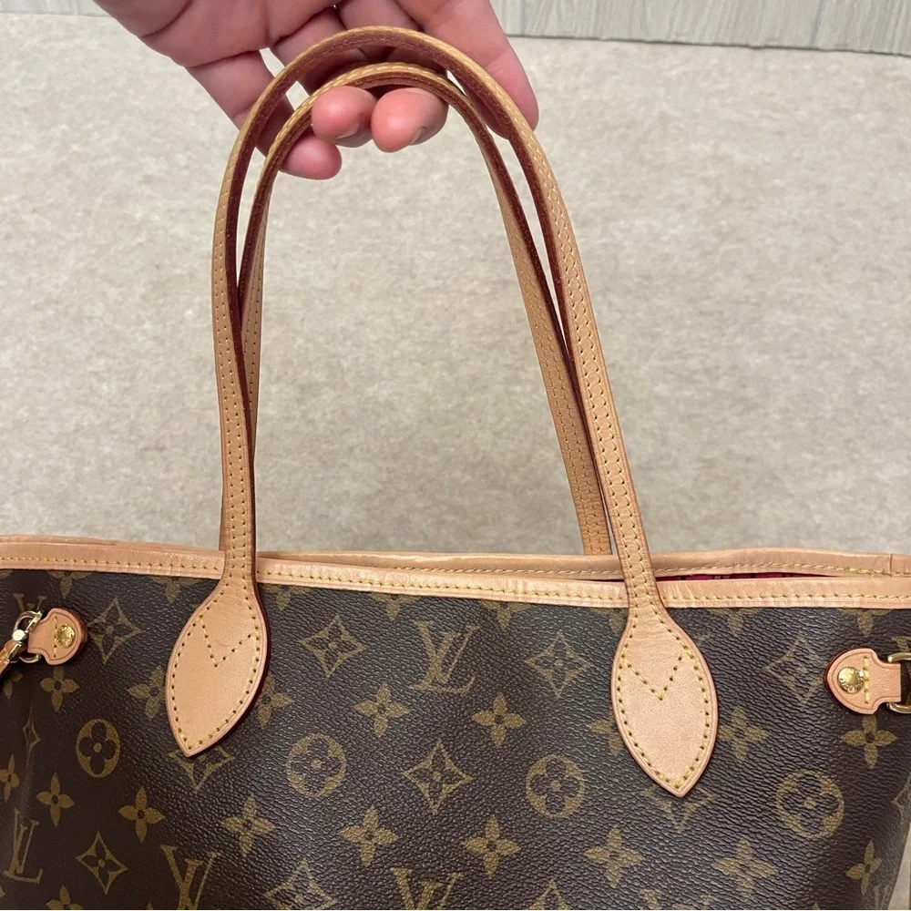Louis Vuitton Monogram Neverfull PM Pink Interior Small Tote Bag with Dust Bag